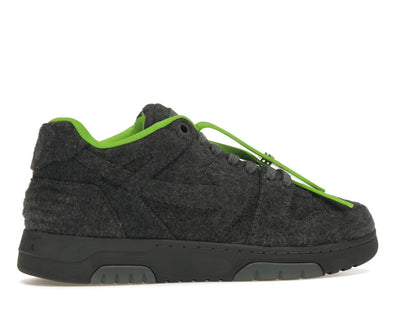 OFF-WHITE Out Of Office "OOO" Low Tops Grey Green Wool