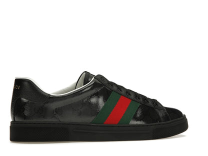 Gucci Ace GG Crystal Canvas Black