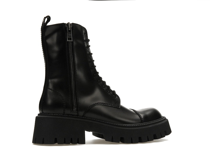 Balenciaga Tractor 20mm Zip Up Boot Black