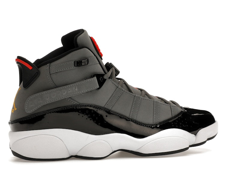 Jordan 6 Rings Smoke Grey Black Red Gold