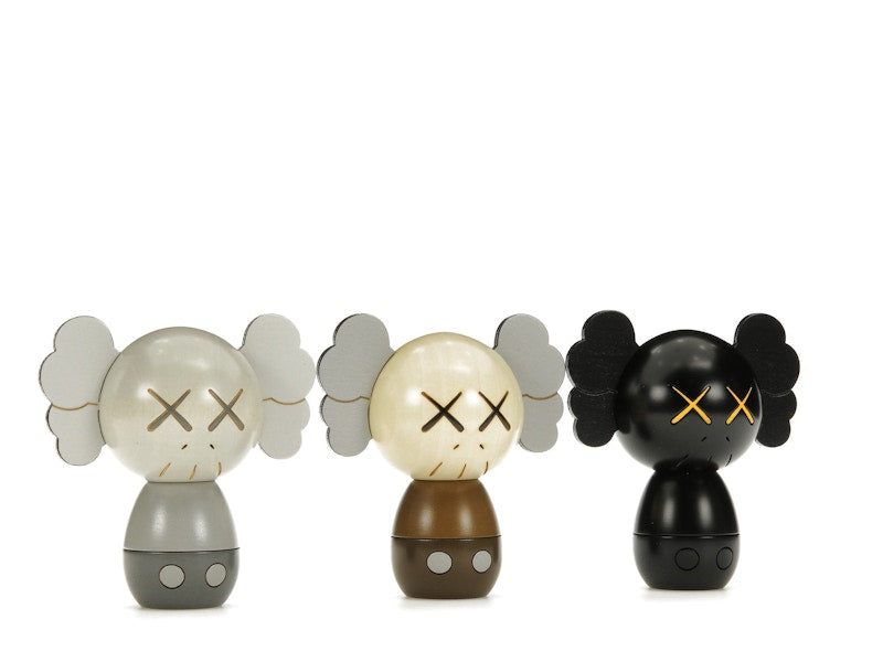 KAWS Holiday Japan Kokeshi Doll Set of 3 (Edition of 1,000) Multicolor