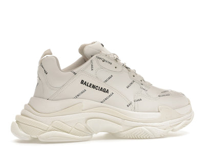 Balenciaga Triple S Allover Logo White