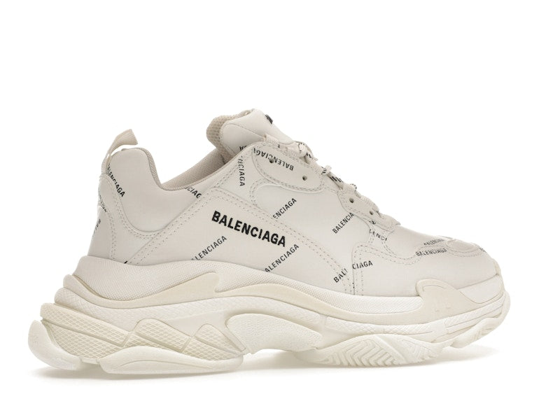 Balenciaga Triple S Allover Logo White