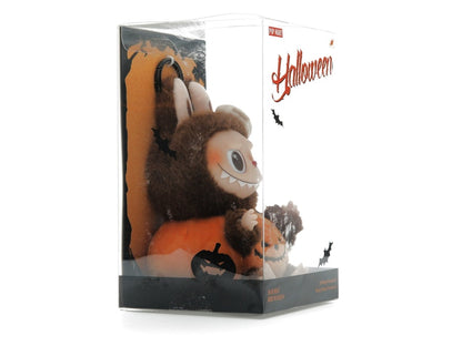 Pop Mart Labubu Happy Halloween Party Series-Sitting Pumpkin Vinyl Plush Pendant