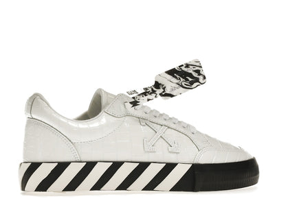 OFF-WHITE Vulc Low Croco Leather White Black