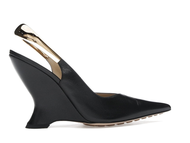 Bottega Veneta Punta Pointed-Toe Slingback Pumps Black (Women's)