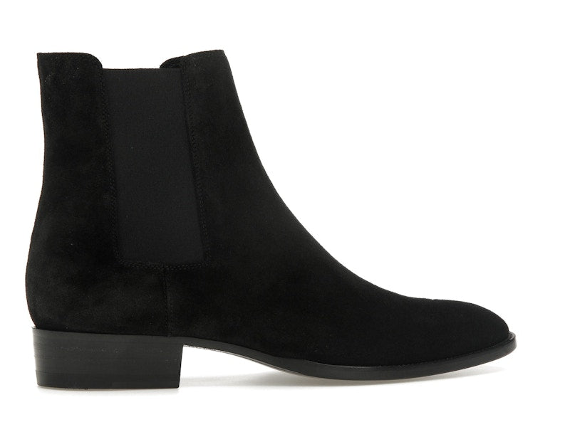 Saint Laurent Wyatt Chelsea Boot Black Suede