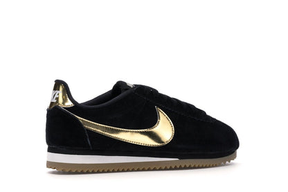 Nike Classic Cortez Black Metallic Gold Gum (Women's)