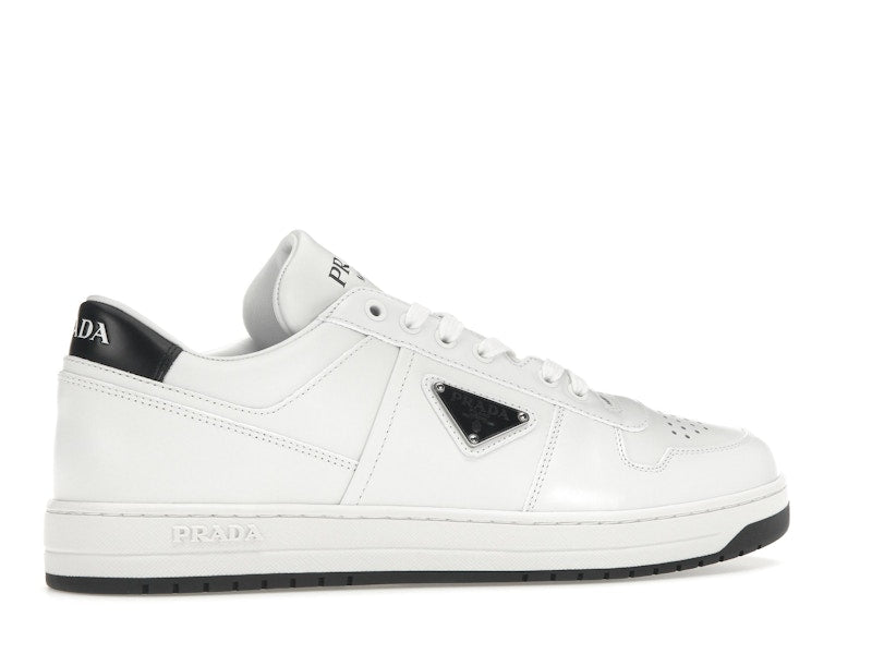 Prada Downtown Low Top Sneakers Leather White White Black