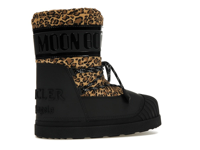 Moncler Shedir Snow Boots Palm Angels Black Leopard Print