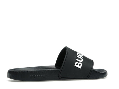 Burberry Logo Slides Black Optic White