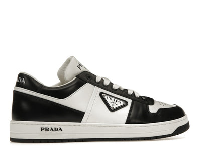 Prada Downtown Low Top Sneakers Leather White Black