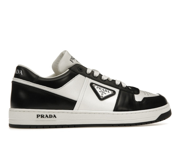 Prada Downtown Low Top Sneakers Leather White Black