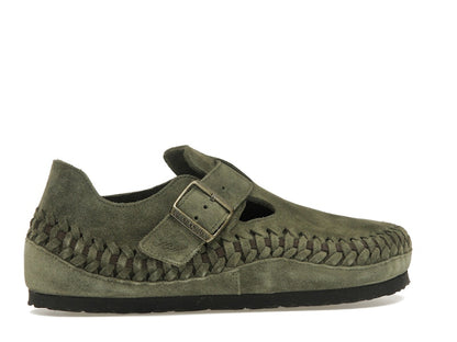 Birkenstock London Braided Shearling Kith Olive Night