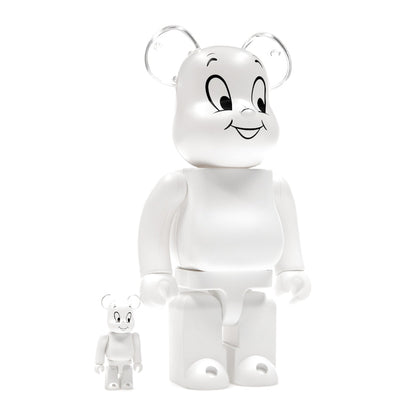 Bearbrick Casper the Friendly Ghost 100% & 400% Set White