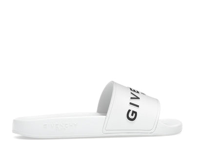 Givenchy Paris Flat Sandals White Black