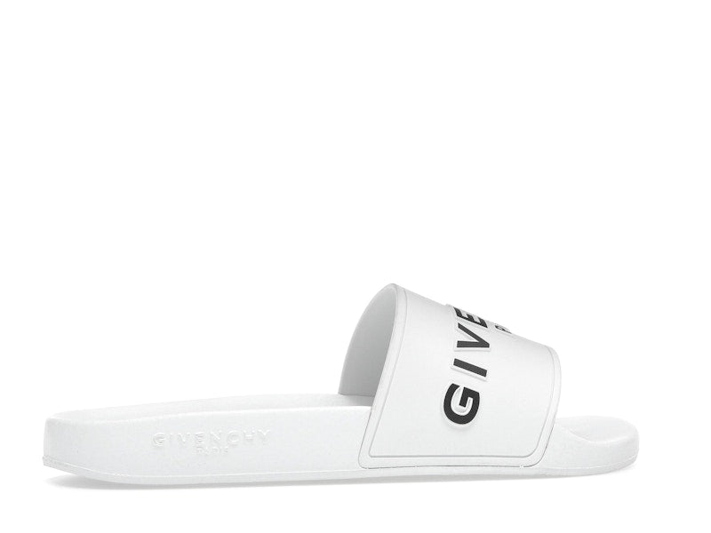 Givenchy Paris Flat Sandals White Black