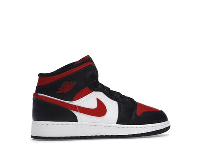 Air Jordan 1 Mid Black Fire Red (GS)