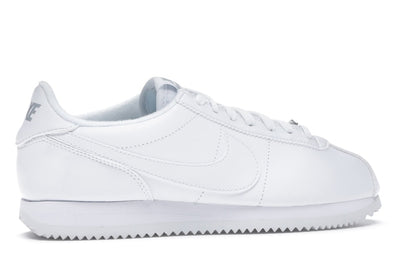 Nike Cortez Basic Leather White White-Wolf Grey-Mtllc Silver
