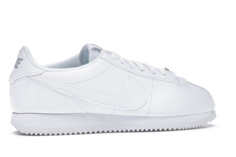 Nike Cortez Basic Leather White White-Wolf Grey-Mtllc Silver