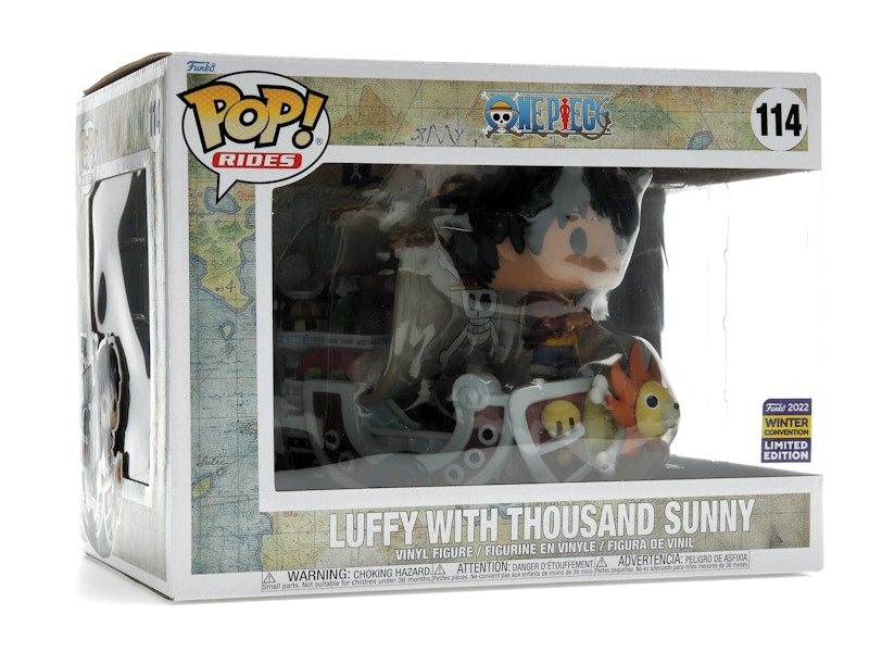 Funko Pop! Rides One Piece Luffy with Thousand Sunny 2022 Winter Convention Exclusive Figure #114