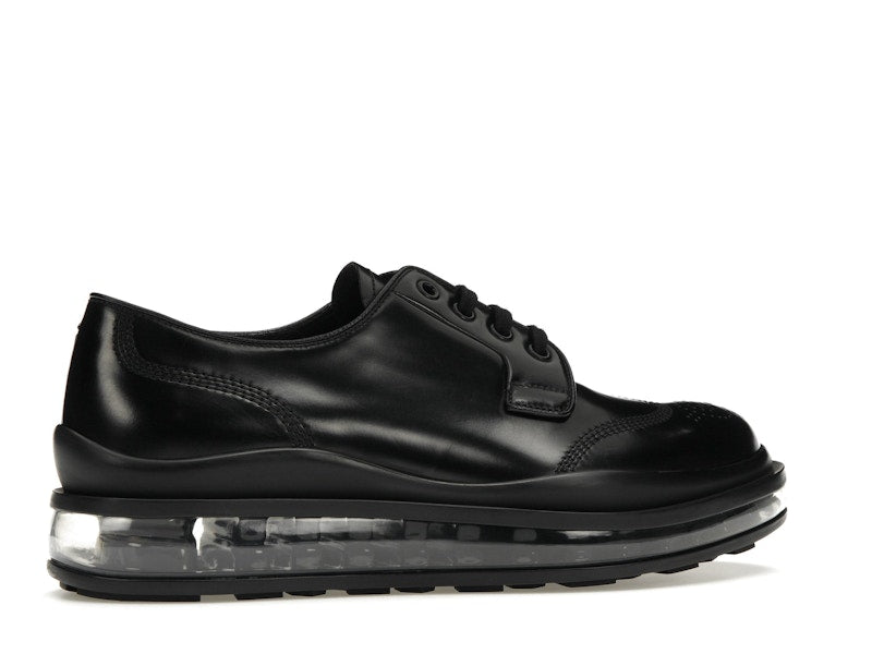 Prada Lace-Up Derby Black Brushed Leather