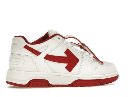 OFF-WHITE Out Of Office OOO Low Tops White Burgundy
