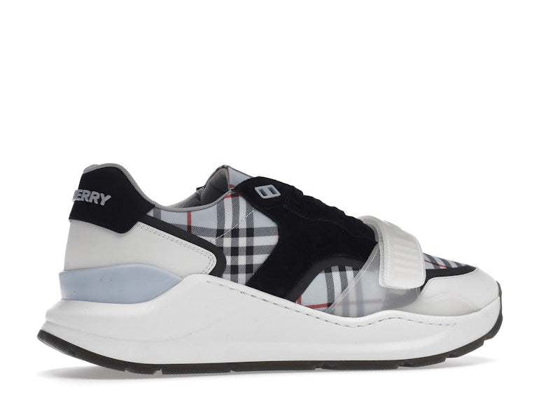 Burberry Ramsey Haymarket Check Print Light Blue White Black