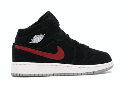 Jordan 1 Mid Multi-Color Swoosh Black (GS)