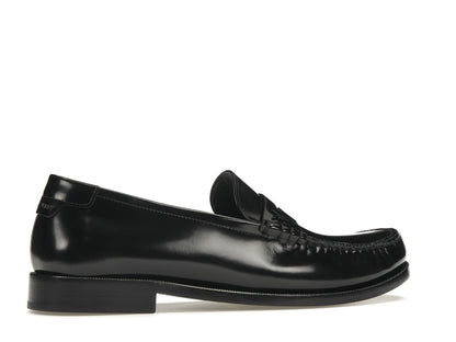 Saint Laurent Le Loafer Penny Slippers Black Leather