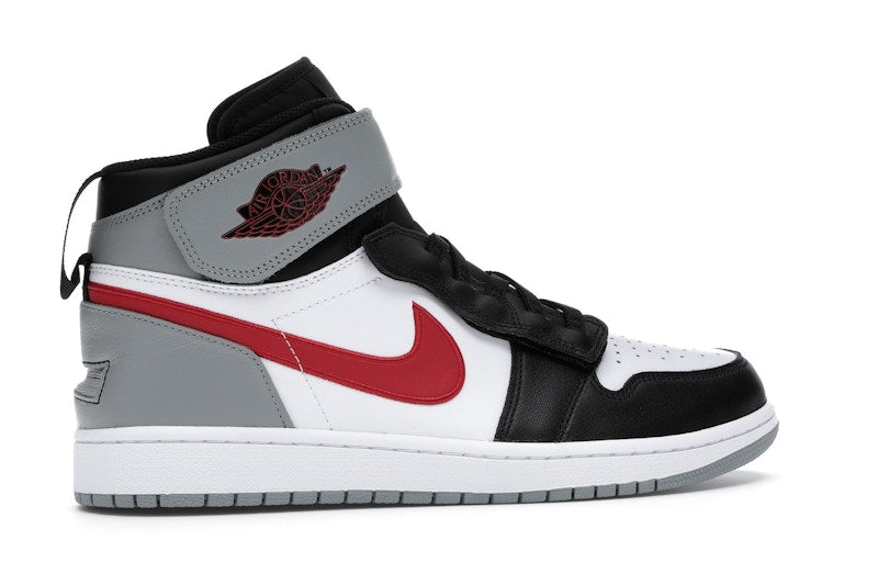Jordan 1 High FlyEase Black Particle Grey Gym Red
