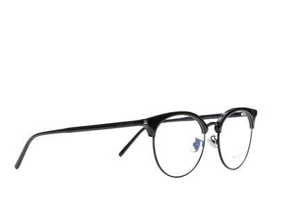 Saint Laurent Round-Frame Acetate Optical Frames Black Black Transparent (SL233F-30002729-001)