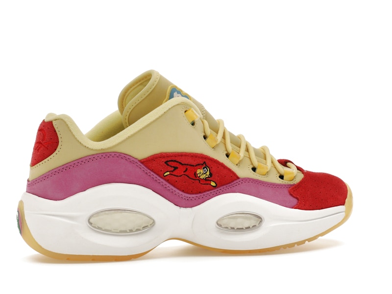 Reebok Question Low BBC Ice Cream Running Dog Yellow Red