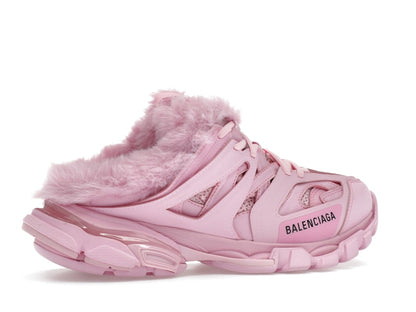 Balenciaga Track Mule Pink Faux Fur (Women's)