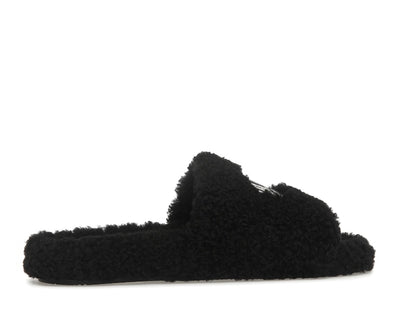 Balenciaga Paris Furry Slide Black