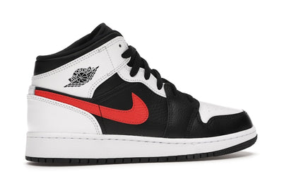 Jordan 1 Mid White Black Chile Red (GS)
