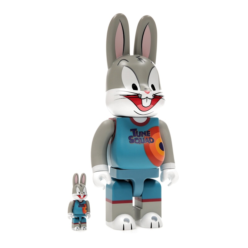 Bearbrick x Space Jam: A New Legacy Rabbrick Bugs Bunny 100% & 400% Set Grey