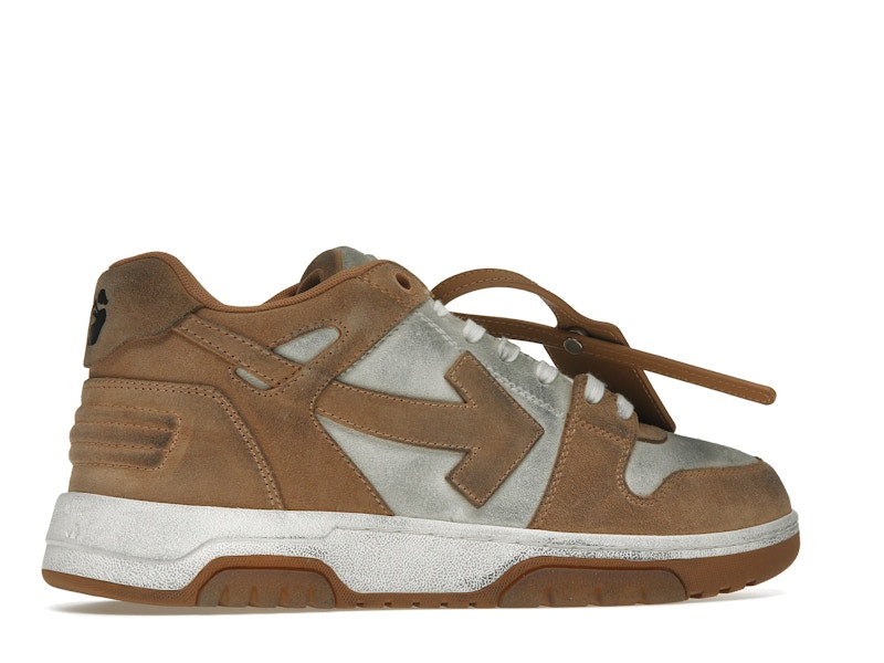 OFF-WHITE Out Of Office "OOO" Low Tops Distressed Brown White