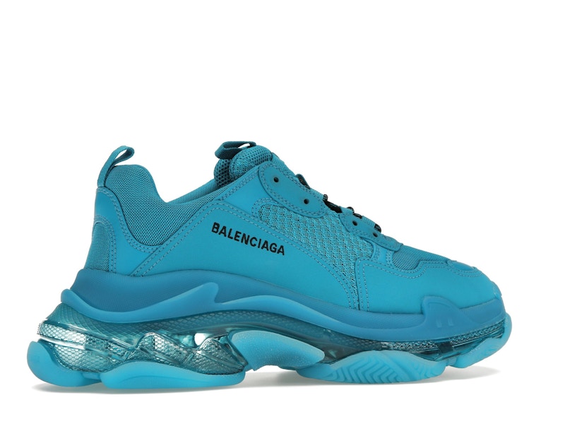 Balenciaga Triple S Clear Sole Teal Blue