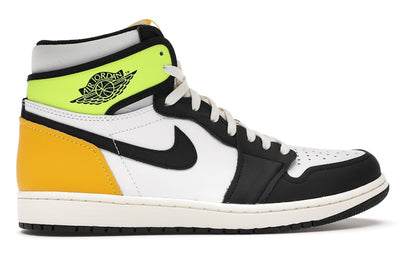 Jordan 1 Retro High White Black Volt University Gold