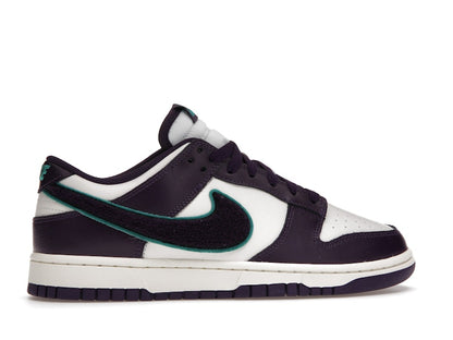 Nike Dunk Low Chenille Swoosh Sail Grand Purple