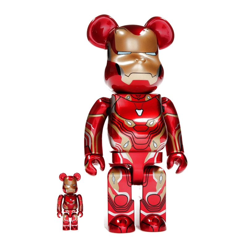 Bearbrick x Marvel Iron Man Mark 50 100% & 400% Set