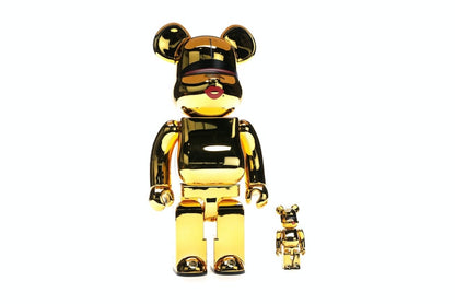 Bearbrick x Tyga x Hajime Sorayama 100% & 400% Set Gold