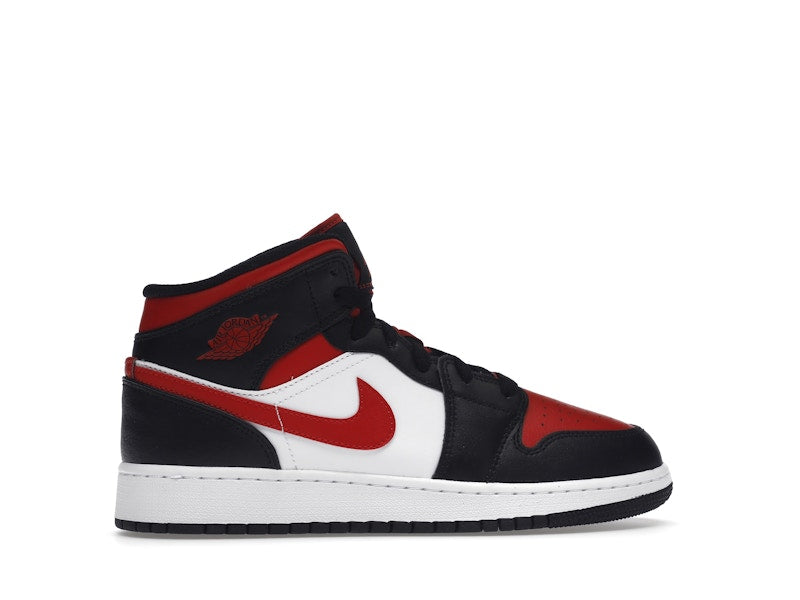 Air Jordan 1 Mid Black Fire Red (GS)