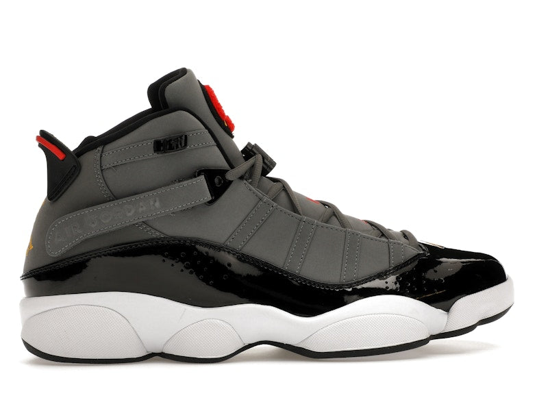 Jordan 6 Rings Smoke Grey Black Red Gold