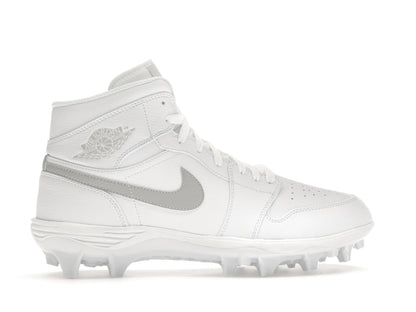 Jordan 1 Mid TD Cleat White Grey Fog
