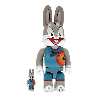 Bearbrick x Space Jam: A New Legacy Rabbrick Bugs Bunny 100% & 400% Set Grey