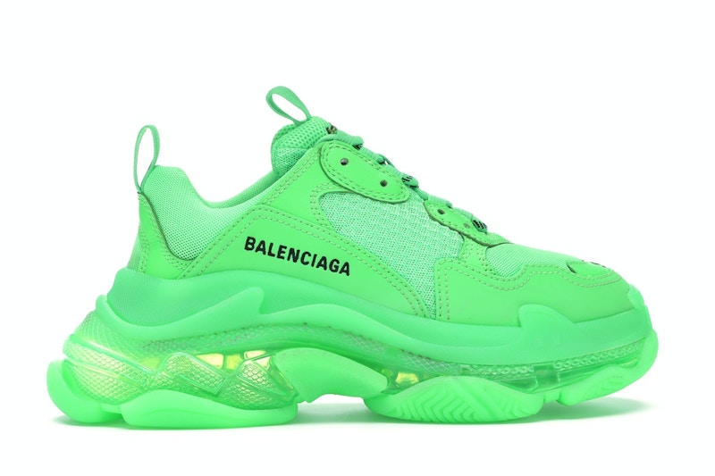 Balenciaga Triple S Neon Green Clear Sole (Women's)