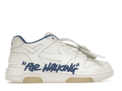 OFF-WHITE Out Of Office "OOO" Low Tops For Walking White White Dark Blue SS22