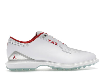 Jordan ADG 5 White Metallic Silver Blue Tint Fire Red (Wide)